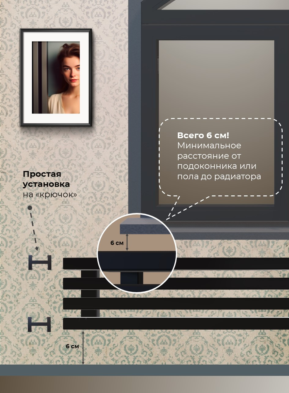 Радиатор GRAY вертикальный