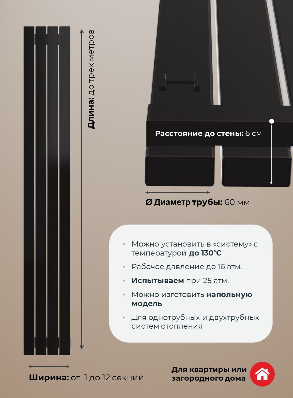 Радиатор FLAT вертикальный