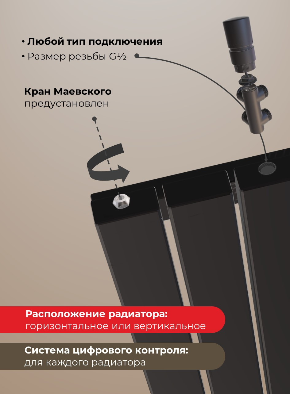 Радиатор FLAT горизонтальный