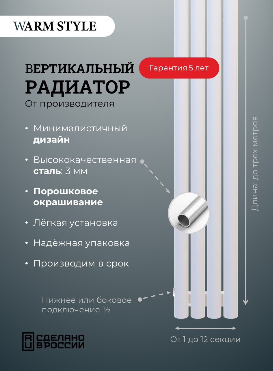 Радиатор ROUND вертикальный