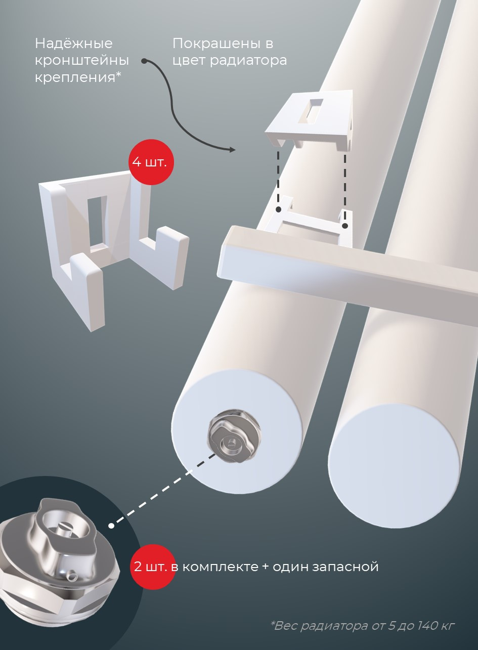 Радиатор ROUND-76 горизонтальный